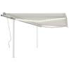 Manual Retractable Awning with LED 4x3.5 m Cream Colour cream Size 4 x 3.5 m Quantity in Package 1 