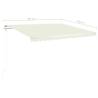 Manual Retractable Awning with LED - Cream 4x3.5m