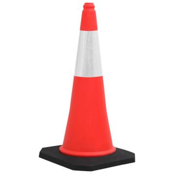 Reflective Traffic Cones with Heavy Bases - 4 pcs 75 cm