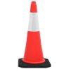 Reflective Traffic Cones with Heavy Bases - 4 pcs 75 cm