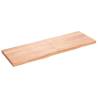 Light Brown Solid Wood Bathroom Countertop - 180x60 cm