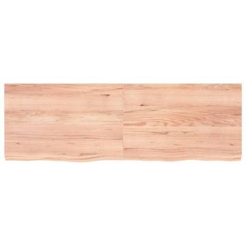 Light Brown Solid Wood Bathroom Countertop - 180x60 cm