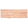 Light Brown Solid Wood Bathroom Countertop - 180x60 cm