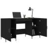 Elegant Black Desk 140x50x75 cm - Engineered Wood | HipoMarket