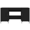 Elegant Black Desk 140x50x75 cm - Engineered Wood | HipoMarket