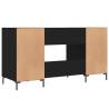 Elegant Black Desk 140x50x75 cm - Engineered Wood | HipoMarket