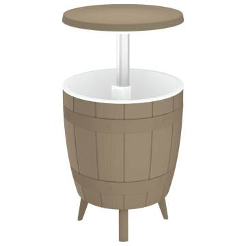 3-in-1 Ice Cooler Table - Light Brown Polypropylene