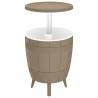 3-in-1 Ice Cooler Table - Light Brown Polypropylene