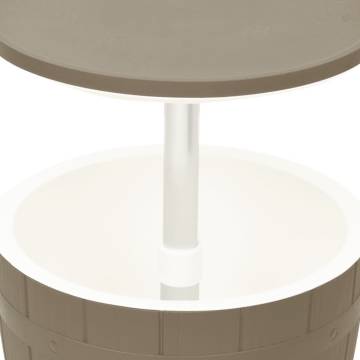 3-in-1 Ice Cooler Table - Light Brown Polypropylene