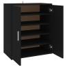 Shoe Cabinet Black 60x35x70 cm | Durable Engineered Wood