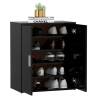 Shoe Cabinet Black 60x35x70 cm | Durable Engineered Wood