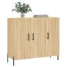 Sonoma Oak Sideboard - Modern Engineered Wood Storage Unit