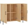 Sonoma Oak Sideboard - Modern Engineered Wood Storage Unit