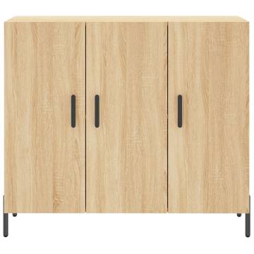 Sonoma Oak Sideboard - Modern Engineered Wood Storage Unit