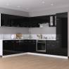 Hanging Corner Cabinet High Gloss Black - 57x57x60 cm