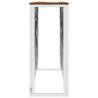 Stylish Silver Console Table - Solid Reclaimed Wood & Steel