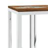 Stylish Silver Console Table - Solid Reclaimed Wood & Steel