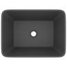 Luxury Matt Dark Grey Wash Basin - Stylish Ceramic Sink