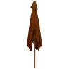 Outdoor Parasol with Wooden Pole - Terracotta 200x300 cm