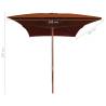 Outdoor Parasol with Wooden Pole - Terracotta 200x300 cm