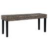 Stylish 110 cm Black Rattan & Mango Wood Bench | HipoMarket