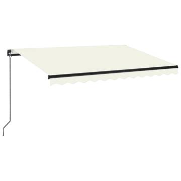 Manual Retractable Awning 350x250 cm - Cream