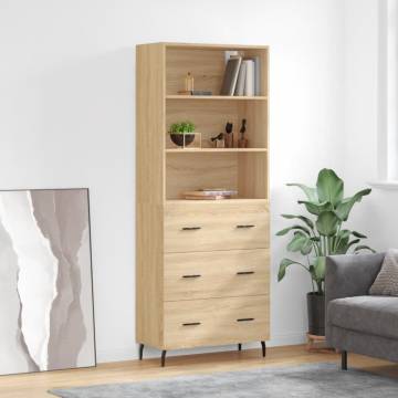 Stylish Highboard Sonoma Oak - Durable & Elegant Storage