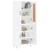 Highboard High Gloss White | Stylish Engineered Wood Storage