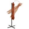 Terracotta Cantilever Umbrella with LED Lights - 300cm