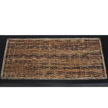 Bench 120 cm Dark Brown Abaca - Rustic Charm for Your Home