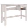 Desk HAMAR White 110x40x75 cm - Solid Wood Pine | HipoMarket