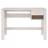 Desk HAMAR White 110x40x75 cm - Solid Wood Pine | HipoMarket