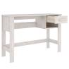 Desk HAMAR White 110x40x75 cm - Solid Wood Pine | HipoMarket