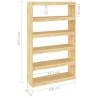 Solid Pinewood Book Cabinet & Room Divider | HipoMarket