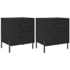 Modern Black Bedside Cabinets - 2 pcs | HipoMarket UK