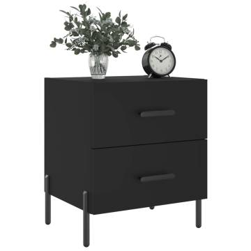 Modern Black Bedside Cabinets - 2 pcs | HipoMarket UK