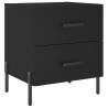 Modern Black Bedside Cabinets - 2 pcs | HipoMarket UK