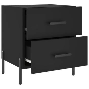 Modern Black Bedside Cabinets - 2 pcs | HipoMarket UK