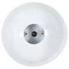 Industrial Hanging Lamp 25W - White Round Mango Wood 42cm