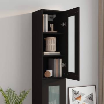 Hanging Wall Cabinet Black - 34.5x34x90 cm | HipoMarket UK