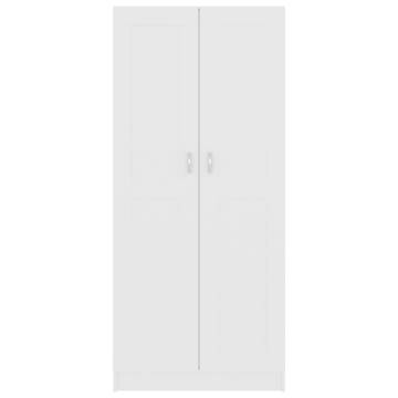 Stylish White Book Cabinet - 82.5x30.5x185.5 cm