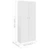 Stylish White Book Cabinet - 82.5x30.5x185.5 cm