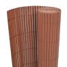 Double-Sided Garden Fence PVC 90x500 cm Brown Colour brown Size 90 x 500 cm Quantity in Package 1 