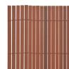 Double-Sided Garden Fence PVC 90x500 cm Brown - Durable & Stylish