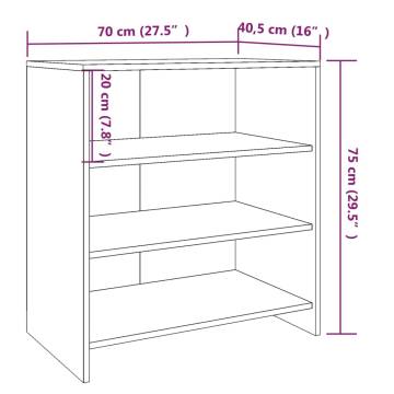 Sideboard Smoked Oak 70x40.5x75 cm - Stylish Storage Solution