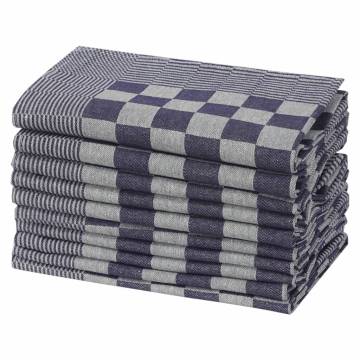 Blue & White Kitchen Towels 10 pcs 50x70 cm | Hipomarket