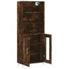 Stylish Highboard in Smoked Oak - 69.5x34x180 cm