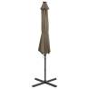 Cantilever Umbrella with LED Lights - Taupe 300 cm | HipoMarket