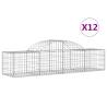 Arched Gabion Baskets 12 pcs | Durable Galvanised Iron