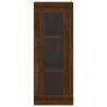 Stylish Highboard in Brown Oak - 34.5x34x180 cm